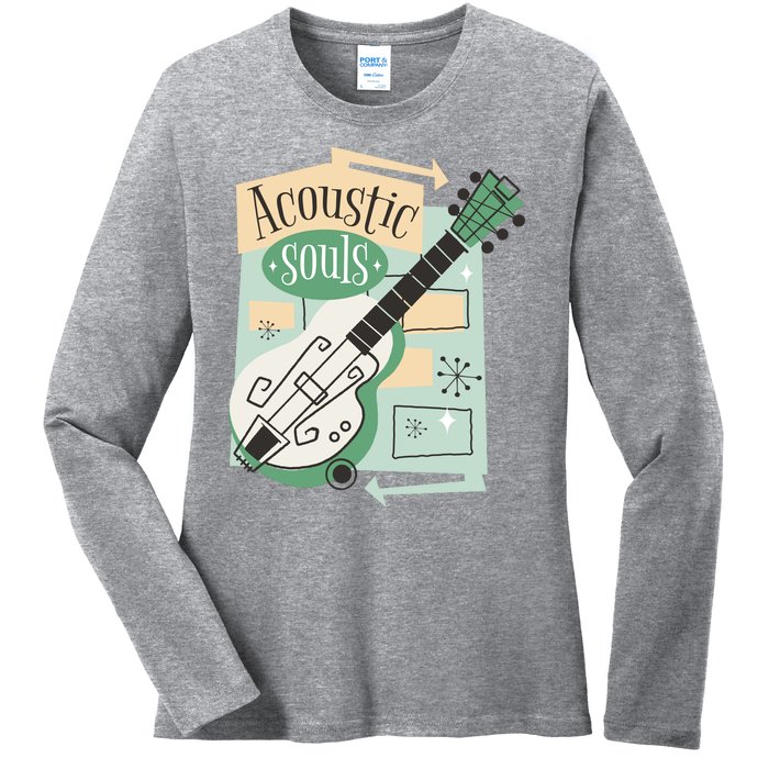 Acoustic Souls Musical Guitar Ladies Long Sleeve Shirt