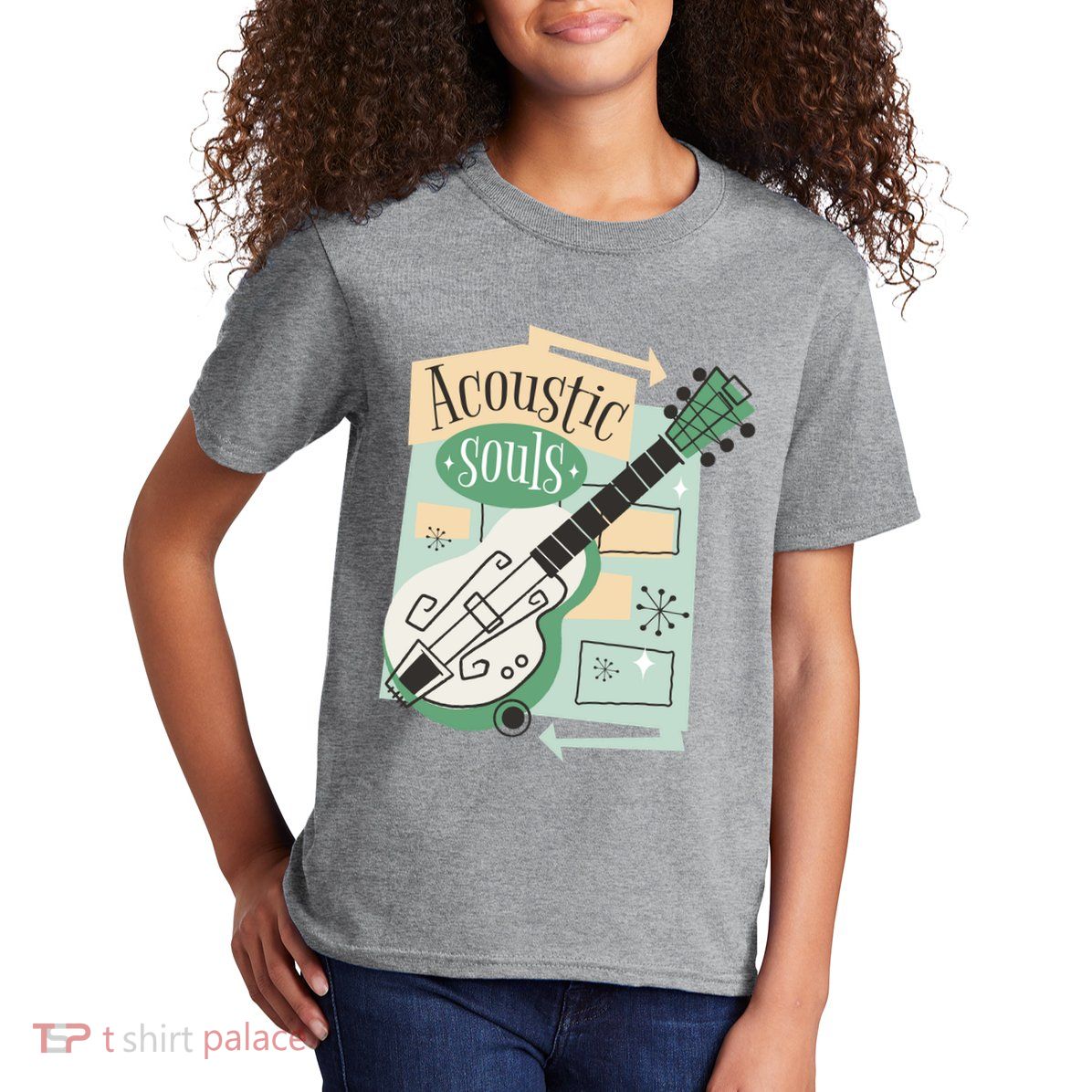 Acoustic Souls Musical Guitar Kids T-Shirt