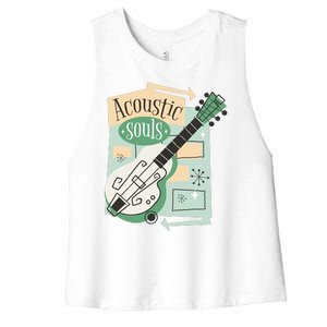 Acoustic Souls Musical Guitar Women's Racerback Cropped Tank