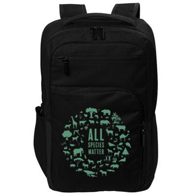 All Species Matter Global Warming Awareness Earth Day Impact Tech Backpack