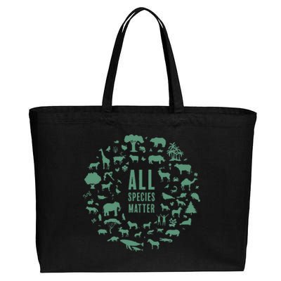 All Species Matter Global Warming Awareness Earth Day Cotton Canvas Jumbo Tote