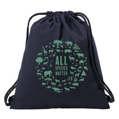 All Species Matter Global Warming Awareness Earth Day Drawstring Bag