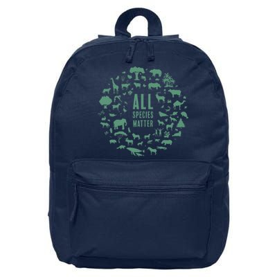 All Species Matter Global Warming Awareness Earth Day 16 in Basic Backpack