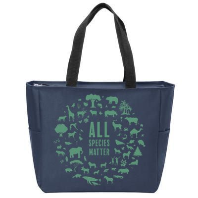 All Species Matter Global Warming Awareness Earth Day Zip Tote Bag