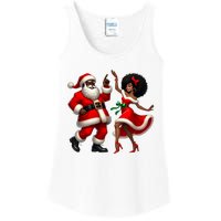 African Santa Mrs Claus Dancing African American Christmas Ladies Essential Tank