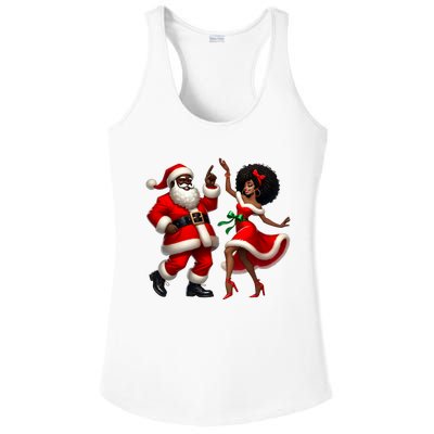 African Santa Mrs Claus Dancing African American Christmas Ladies PosiCharge Competitor Racerback Tank