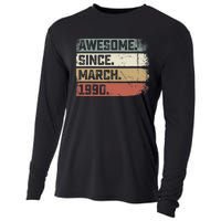 Awesome Since March 1990 33 Years Old Gifts 33rd Birthday Cooling Performance Long Sleeve Crew