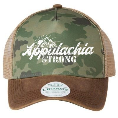 Appalachia Strong Mountain Silhouette Typography Legacy Tie Dye Trucker Hat