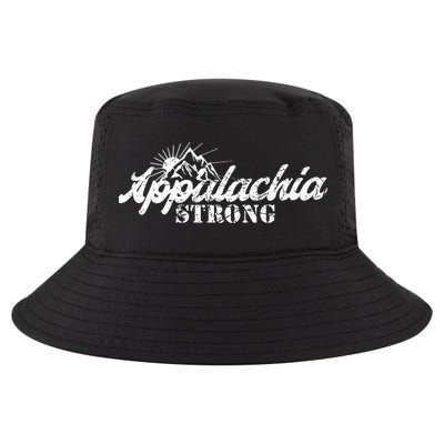 Appalachia Strong Mountain Silhouette Typography Cool Comfort Performance Bucket Hat
