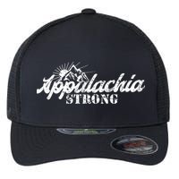 Appalachia Strong Mountain Silhouette Typography Flexfit Unipanel Trucker Cap