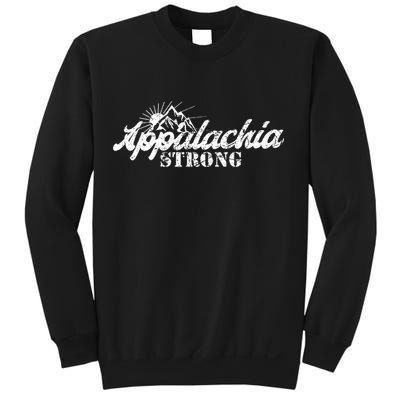 Appalachia Strong Mountain Silhouette Typography Sweatshirt