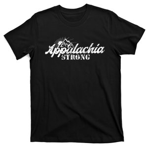 Appalachia Strong Mountain Silhouette Typography T-Shirt