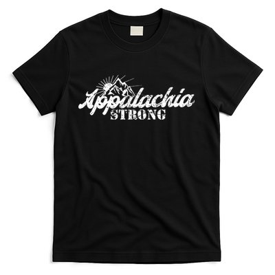 Appalachia Strong Mountain Silhouette Typography T-Shirt