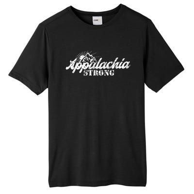 Appalachia Strong Mountain Silhouette Typography Tall Fusion ChromaSoft Performance T-Shirt