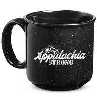 Appalachia Strong Mountain Silhouette Typography 15oz Campfire Ceramic Mug