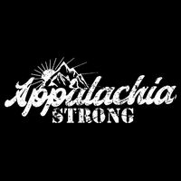 Appalachia Strong Mountain Silhouette Typography Drawstring Bag