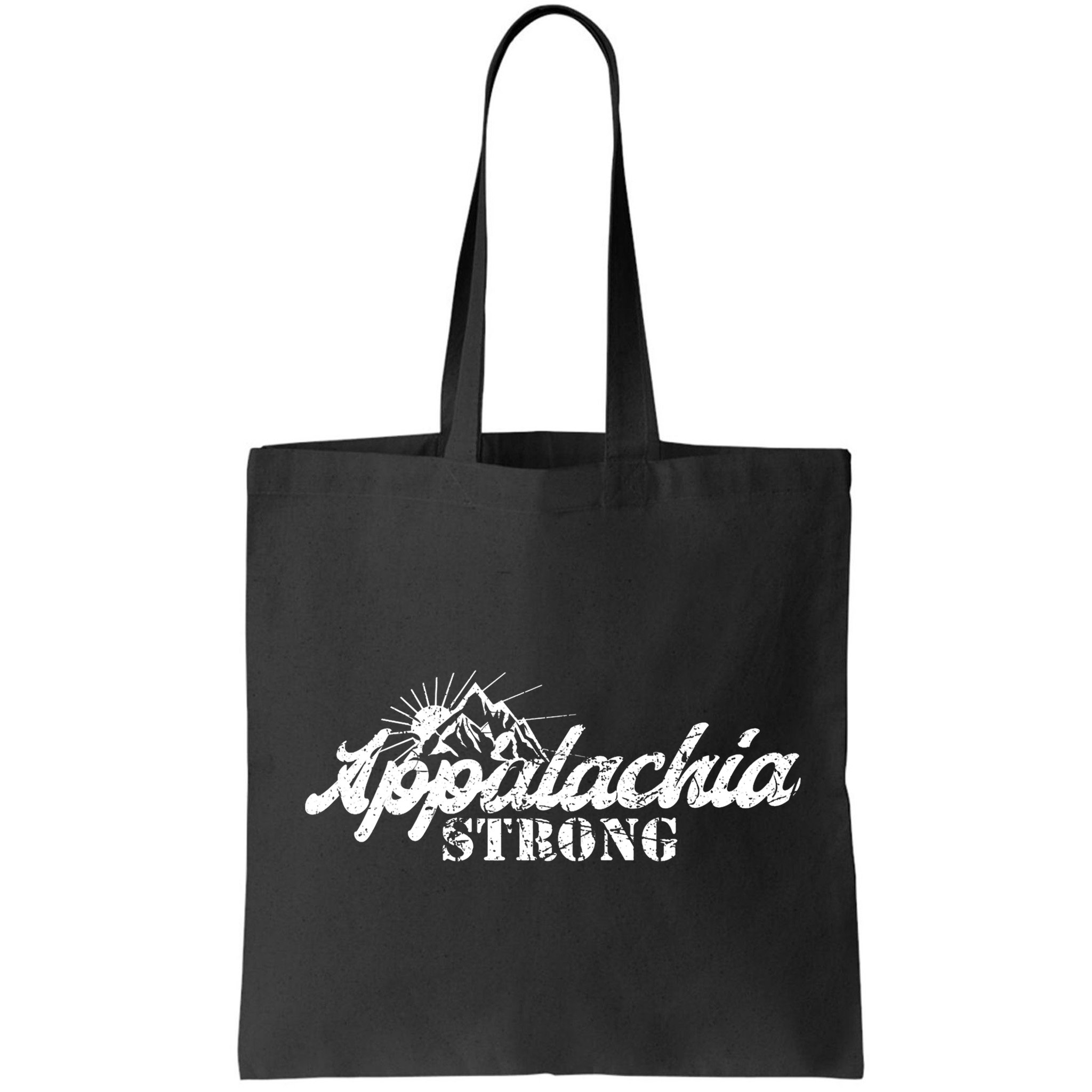 Appalachia Strong Mountain Silhouette Typography Bag