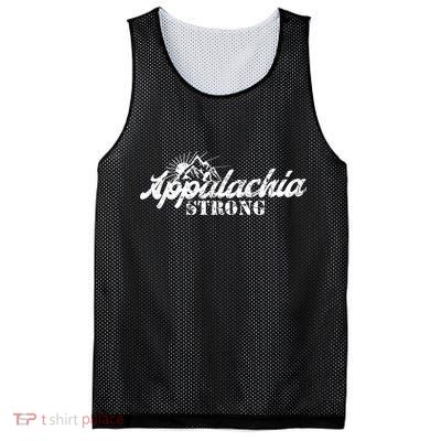 Appalachia Strong Mountain Silhouette Typography Mesh Reversible Basketball Jersey Tank