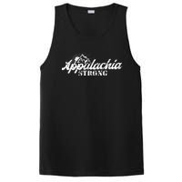 Appalachia Strong Mountain Silhouette Typography PosiCharge Competitor Tank