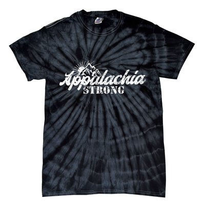 Appalachia Strong Mountain Silhouette Typography Tie-Dye T-Shirt