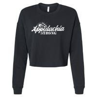 Appalachia Strong Mountain Silhouette Typography Cropped Pullover Crew