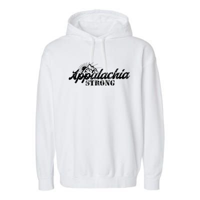 Appalachia Strong Mountain Silhouette Typography Garment-Dyed Fleece Hoodie