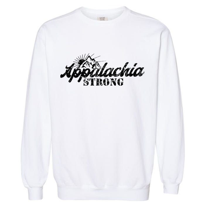 Appalachia Strong Mountain Silhouette Typography Garment-Dyed Sweatshirt