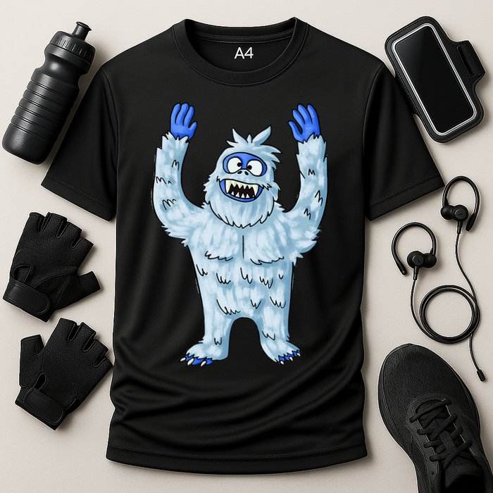 Abominable Snow Monster Christmas Abominable Snowman Cooling Performance Crew T-Shirt