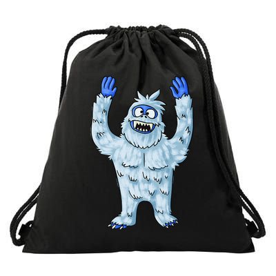 Abominable Snow Monster Christmas Abominable Snowman Drawstring Bag
