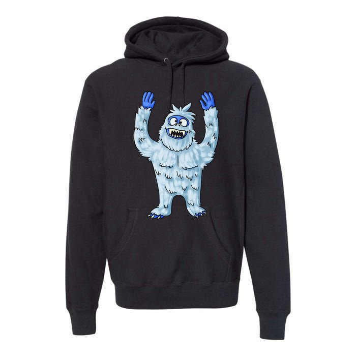 Abominable Snow Monster Christmas Abominable Snowman Premium Hoodie