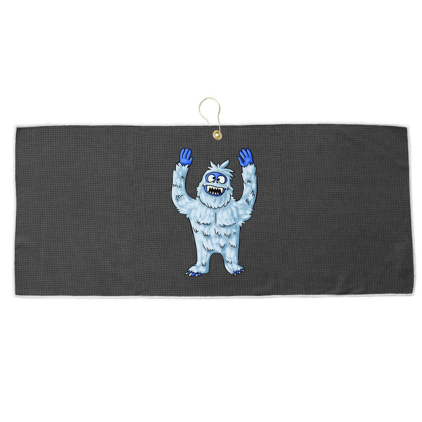 Abominable Snow Monster Christmas Abominable Snowman Large Microfiber Waffle Golf Towel