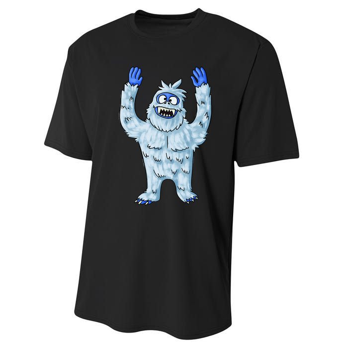 Abominable Snow Monster Christmas Abominable Snowman Performance Sprint T-Shirt