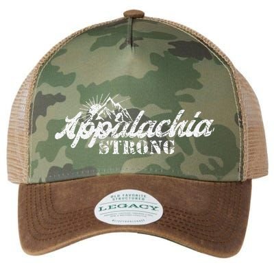 Appalachia Strong Mountain Silhouette Typography Legacy Tie Dye Trucker Hat