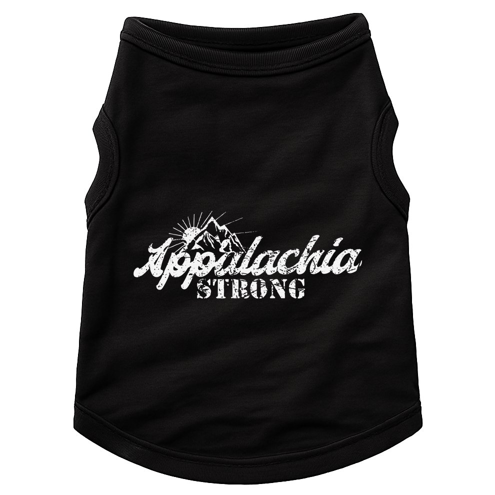 Appalachia Strong Mountain Silhouette Typography Doggie Tank