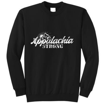 Appalachia Strong Mountain Silhouette Typography Sweatshirt