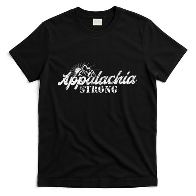 Appalachia Strong Mountain Silhouette Typography T-Shirt