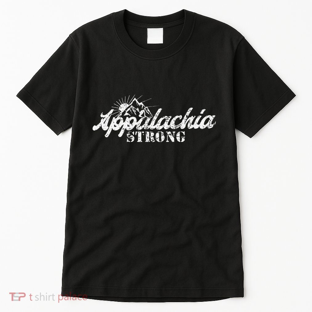 Appalachia Strong Mountain Silhouette Typography Tall T-Shirt