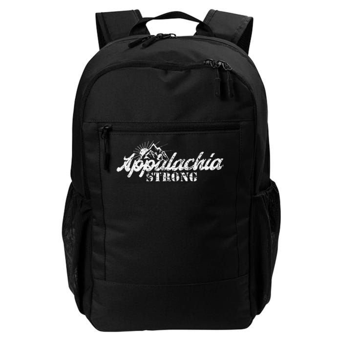 Appalachia Strong Mountain Silhouette Typography Daily Commute Backpack