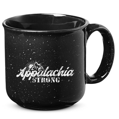 Appalachia Strong Mountain Silhouette Typography 15oz Campfire Ceramic Mug