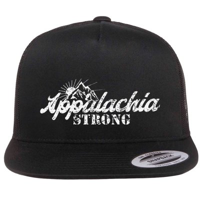 Appalachia Strong Mountain Silhouette Typography Flatbill Hat