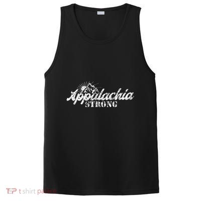 Appalachia Strong Mountain Silhouette Typography PosiCharge Competitor Tank