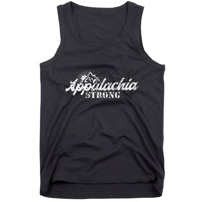 Appalachia Strong Mountain Silhouette Typography Tank Top