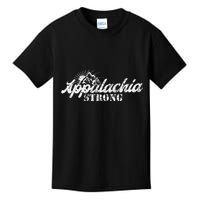 Appalachia Strong Mountain Silhouette Typography Kids T-Shirt