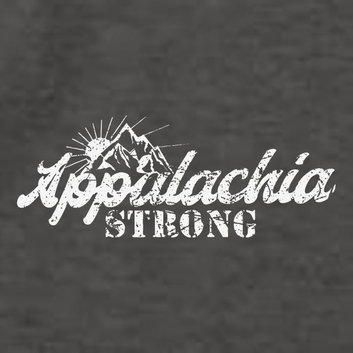 Appalachia Strong Mountain Silhouette Typography Vector Backpack