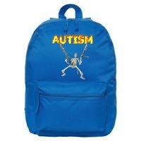 Autism Skeleton Meme Funny Gift 16 in Basic Backpack