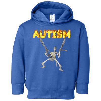 Autism Skeleton Meme Funny Gift Toddler Hoodie