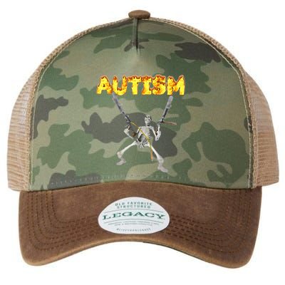 Autism Skeleton Meme Legacy Tie Dye Trucker Hat