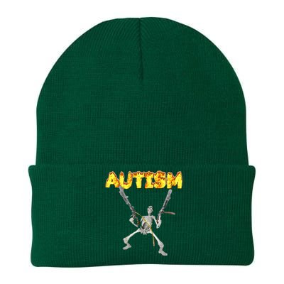 Autism Skeleton Meme Knit Cap Winter Beanie