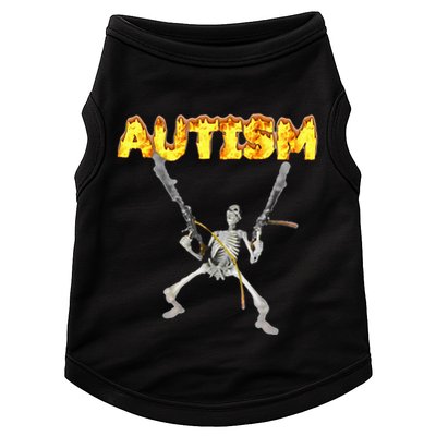 Autism Skeleton Meme Doggie Tank