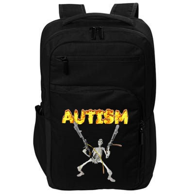 Autism Skeleton Meme Impact Tech Backpack